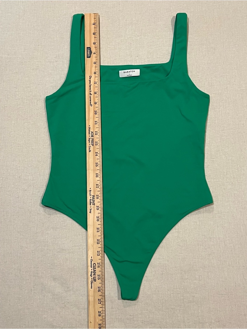 Aritzia Babaton Contour Bodysuit Square Neck Green Size Large - Picture 6 of 8